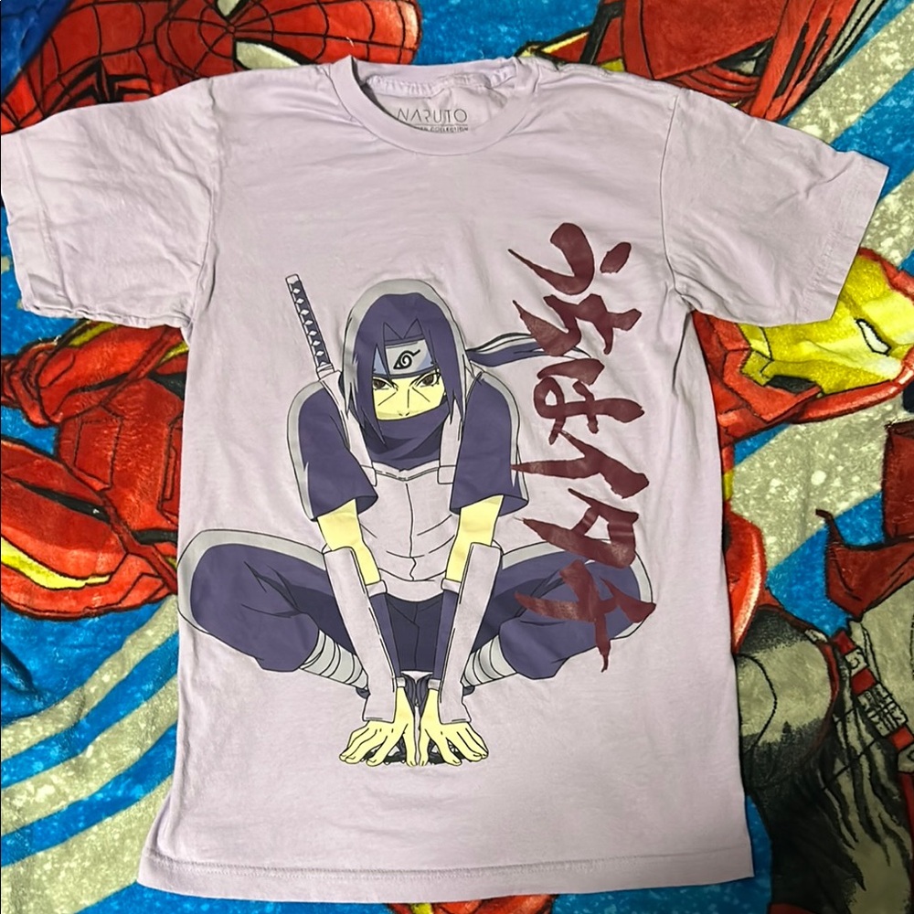 Itachi Naruto Shippuden Graphic Purple Cotton Tee Shirt